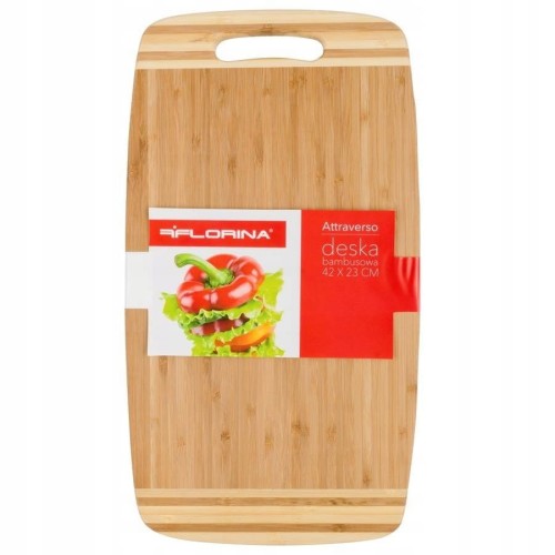 Deska do krojenia kuchenna Duża Florina bambus attraverso 42x23x1,8 CM