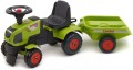 Traktorek Jeździk Baby Claas Axos 310 FALK Zielony z Przyczepką od 1 roku
