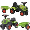 Traktorek Jeździk Baby Claas Axos 310 FALK Zielony z Przyczepką od 1 roku