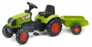 Traktor Na Pedały FALK Claas Zielony na Pedały z Przyczepą Klakson od 2 Lat