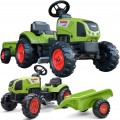 Traktor Na Pedały FALK Claas Zielony na Pedały z Przyczepą Klakson od 2 Lat