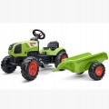 Traktor Na Pedały FALK Claas Zielony na Pedały z Przyczepą Klakson od 2 Lat