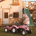 Traktor z Przyczepką Na Pedały Różowy FALK + Przyczepka i Klakson od 2 Lat