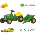 Traktor na Pedały z Łyżką i Przyczepą Rolly Toys John Deere Zielony