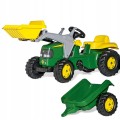 Traktor na Pedały z Łyżką i Przyczepą Rolly Toys John Deere Zielony