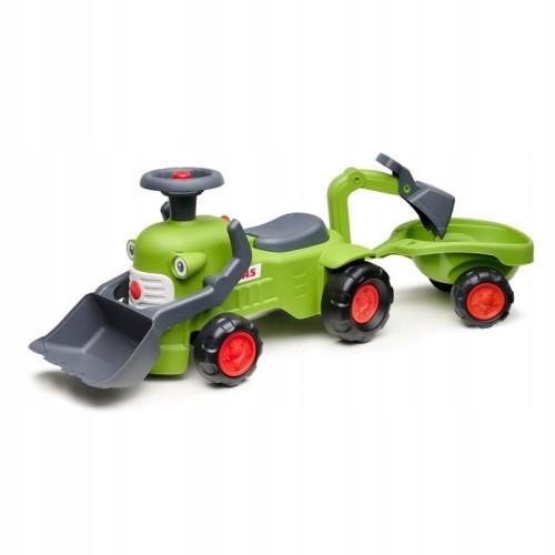 Traktor Jeździk Dla Dzieci FALK Koparko ładowarka z przyczepką Claas