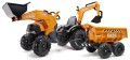 Traktor na pedały Falk Case Pomarańczowy z Przyczepką Ruchoma Łyżka Duży