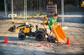 Traktor na pedały Falk Case Pomarańczowy z Przyczepką Ruchoma Łyżka Duży