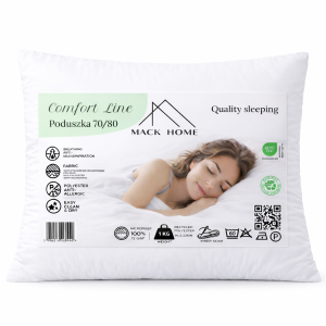 Poduszka 70x80 cm  Biała Antyalergiczna Gładka Puszysta Mack Comfort Line