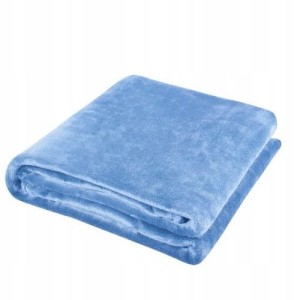 Koc 160x200 Comfort mikrofibra błekitny